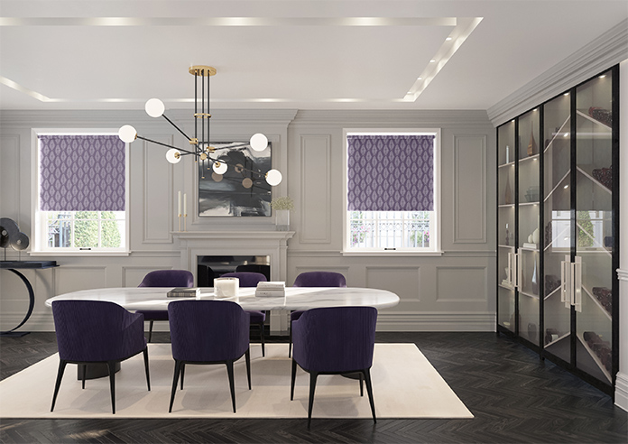 Fern Leaves, Berry - Twist&Fit Roller Blind - Image 8